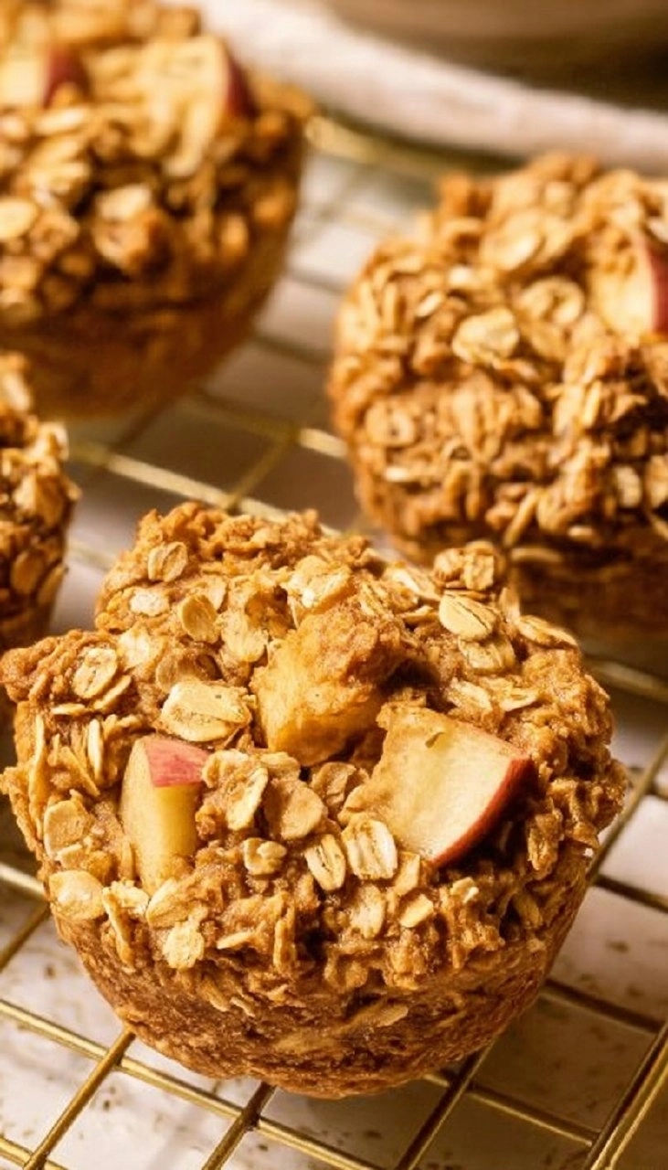 Healthy Apple Oatmeal Muffins (One Bowl)