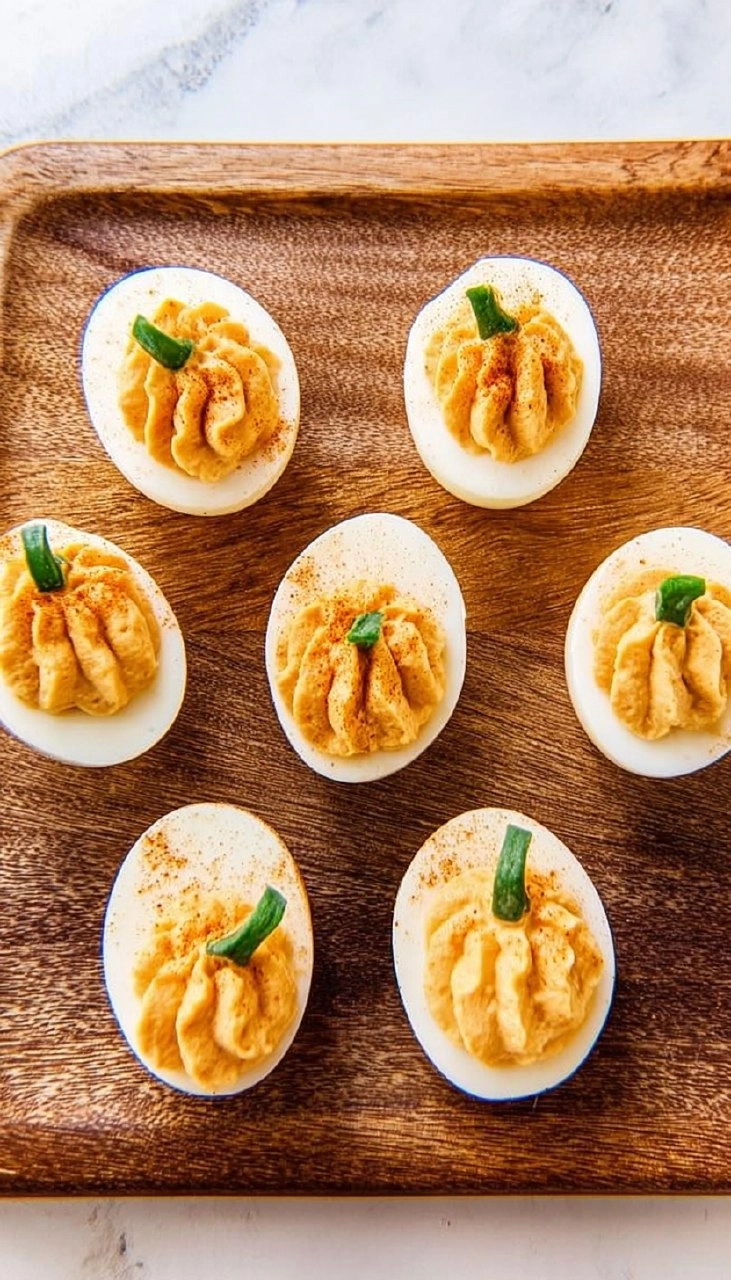Pumpkin Deviled Eggs