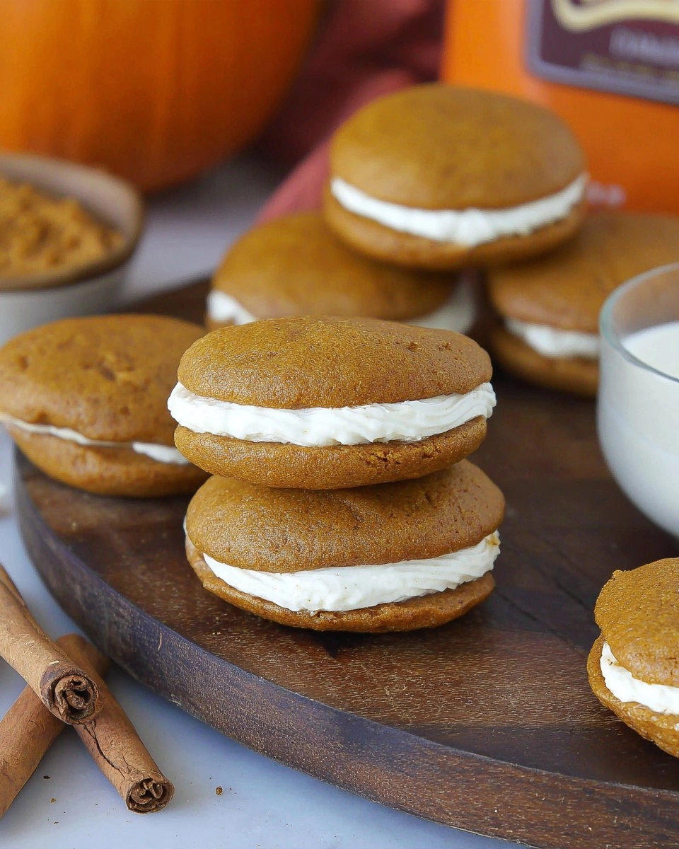 Pumpkin Whoopie Pies with Cream Cheese Filling
