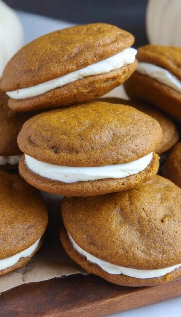 Pumpkin Whoopie Pies with Cream Cheese Filling